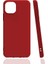 iPhone 13 Kılıf Tcmk Biye Silikon-Kırmızı 1