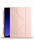 Galaxy Tab S9 Kılıf Uyumlu Tcmk Tri Folding Kalem Bölmeli Standlı Kılıf-Rose Gold 1