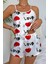 Love Desenli Beyaz Saten Şortlu Gecelik Takım - Beyaz - Xl 3