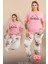 Lady Büyük Beden Çiçekli Pijama Kısa Kollu Pijama Takımı 3