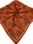 Koyu Turuncu Siyane Scarf Etnik Tablo Desen Soft Eşarp 1