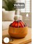 Volkan Hava Nemlendirici - 300ML Işıklı Buhar Makinesi Humidifier Aroma Difüzörü Açık Kahve 1