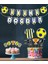 Futbol Taraftar Set 32 Parça Sarı Lacivert Doğum Günü Seti Banner Pasta Kürdanı Cupcake Süsü Set 1