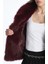 Xsıde Bordo Ceket Yaka Kadın Kürk Mont 4