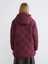 Lcw Vision Bordo Kapüşonlu Kapitone Kadın Şişme Mont 4