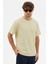 Erkek Premium Kalite Yoğun Dokulu Pamuklu T-Shirt Açık Sarı M101-R0220-03 2