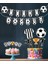 Taraftar Futbol Set 32 Parça Tam Set Siyah Beyaz Taraftar Doğum Günü Seti Banner Pasta Kürdanı Cupcake Süsü Seti 1