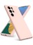 Samsung Galaxy S22 Ultra Uyumlu Silikon Kılıf - Pastel Renk Tonu Kamera Korumalı Esnek Kapak - Pudra Pembe 1