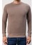 Bisiklet Yaka Kahverengi Dar Kesim Erkek Triko 4