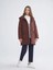 Lcw Modest Kahverengi Kapüşonlu Kapitone Oversize Kadın Şişme Mont 2