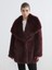 Lcw Modest Bordo Ceket Yaka Oversize Kadın Kürk Mont 1