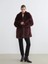 Lcw Modest Bordo Ceket Yaka Oversize Kadın Kürk Mont 2