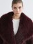 Lcw Modest Bordo Ceket Yaka Oversize Kadın Kürk Mont 3