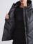 Lcw Vision Siyah Kapüşonlu Kadın Deri Görünümlü Mont 4