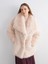 Lcw Modest Pembe Ceket Yaka Oversize Kadın Kürk Mont 1