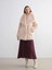 Lcw Modest Pembe Ceket Yaka Oversize Kadın Kürk Mont 2