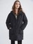 Lcw Modest Siyah Kapüşonlu Kapitone Oversize Kadın Şişme Mont 2
