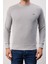 Bisiklet Yaka Gri Dar Kesim Erkek Triko Kazak 3