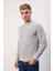 Bisiklet Yaka Gri Dar Kesim Erkek Triko Kazak 5