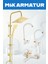 Gold Kare Robot Beyaz Gold Armut Eviye Lavabo Banyo 4 Lü Set 1