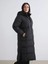Lcw Modest Siyah Kapüşonlu Kadın Şişme Mont 1