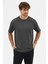 Erkek Premium Kalite Yoğun Dokulu Pamuklu T-Shirt Koyu Gri M101-R0220-04 1