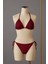 Kadın Bordo Yandan ve Boyundan Bağlamalı Bikini Mayo Takımı - Bordo - L-Xl 2