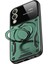Samsung Galaxy S25 Edge Kılıf Joy Lens Standlı Kapak - Koyu Yeşil 4