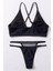 Kadın Siyah File Detaylı Özel Bikini Takımı - Siyah - L 2
