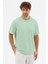 Erkek Premium Kalite Yoğun Dokulu Pamuklu T-Shirt Yeşil M101-R0220-07 2