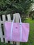 Pamuk Gabardin Kumaş Totebag Çanta-Pembe Beyaz Çizgili 6
