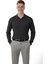 Erkek Füme Polo Yaka Fitilli Triko Kazak – %100 Pamuk, Esnek Dokulu, Modern Kalıp 2605305 2