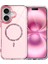 Ieg Apple iPhone 16 Plus Live Diamond Magsafe Kapak - Pembe 1