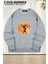 Unisex Bale Baskılı Oversize Bisiklet Yaka Sweatshirt 1