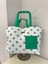 Pamuk/polyester Kumaş Totebag Çanta-Mint Yeşil Puanlı 1