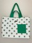 Pamuk/polyester Kumaş Totebag Çanta-Mint Yeşil Puanlı 5