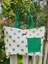 Pamuk/polyester Kumaş Totebag Çanta-Mint Yeşil Puanlı 6