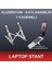 - Ayarlanabilir Laptop Standı - Alüminyum - 7 Kademeli - Gri Renk 1