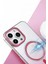 Ieg Apple iPhone 16 Pro Max Glossy Magsafe Kapak - Pembe 2