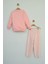 Somon Pembe "smile" Nakışlı Kız Çocuk Eşofman Takımı 4