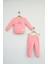 Pembe Yazı Baskılı Kız Çocuk Eşofman Takımı 1