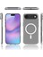 iPhone 17 Air Kılıf M-Safe Şarj Özellikli Şeffaf Sert Pc Brvh Embos Kapak - Şeffaf 4