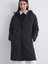 Lcwaıkıkı Classic Siyah Kapüşonlu Kapitone Kadın Şişme Mont 1