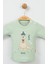 Sevimli Kanguru Nakışlı %100 Pamuk Yeşil Ribana Bebek Takımı 4