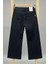 Bayhas Kız Siyah Geniş Paça Işlemeli Denim Pantolon 5