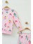 Kız Çocuk Pembe Çiçek Desenli Uzun Kollu Pijama Takımı 2
