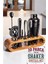 Shaker Kokteyl Set - 10 Parça 750 ML Shaker Coctail Set Bambu Standlı 1
