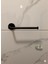 Siyah Alüminyum Banyo Seti – Havluluk & Tuvalet Kağıtlığı (Çift Taraflı Bantlı) 3