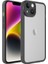 Apple iPhone 14 Plus Kılıf Kamera Korumalı Transparan Brvh Post Kapak-Siyah 1