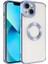 iPhone 13 Uyumlu Kamera Korumalı Logo Gösteren Brvh Omega Kapak-Mavi Açık 1